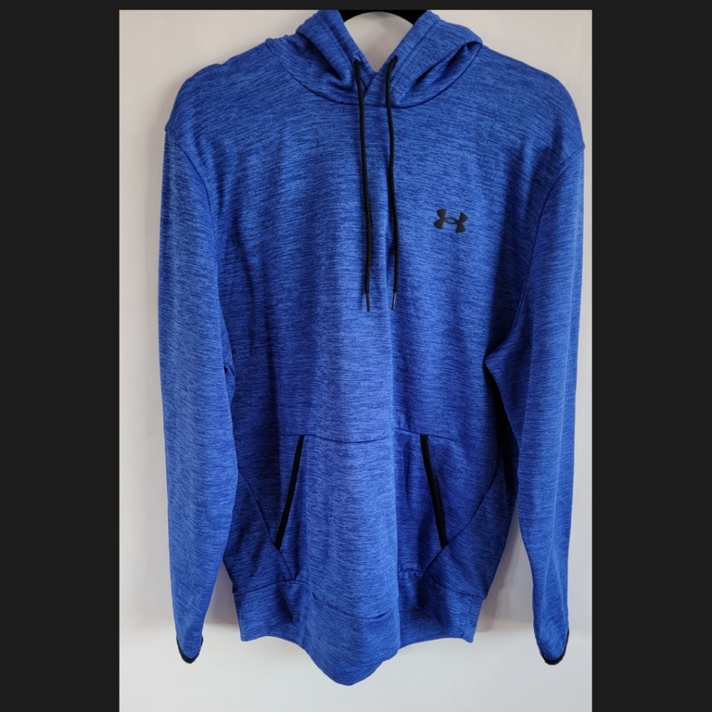 Under Armour Men’s Blue Fleece Twist Pullover Hoodie Size Large Blur